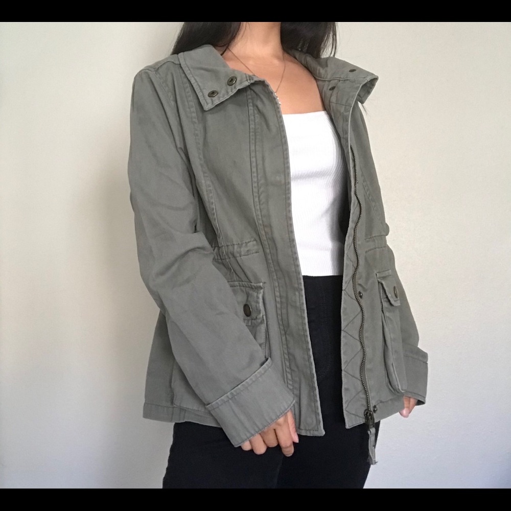 Green utility jacket